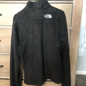 Black fleece north face jacket